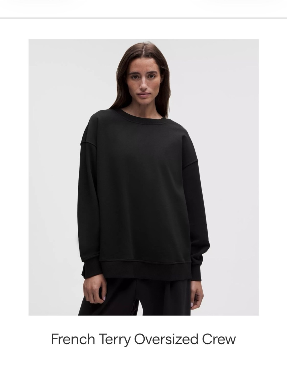 lululemon athletica Black Oversized Crew Sweatshirt